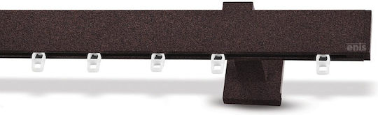 Enis by Domus Stopfen Zwei-Wege Vorhangschiene Rust 160εκ.