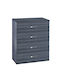 Comoda pentru Dormitor Whitby Dark Walnut 80x40x100buc