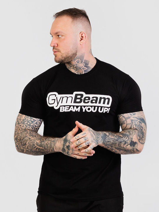 GymBeam Bărbați T-shirt Sportiv cu Mânecă Scurtă Black