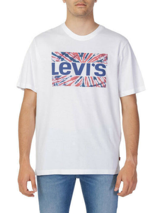 Levi's T-shirt Bărbătesc cu Mânecă Scurtă Alb