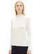 Tom Tailor Women's Blouse Long Sleeve Turtleneck White.