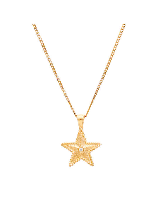 LifeLikes Κολιέ με σχέδιο Αστέρι Holy Star από Χρυσό
