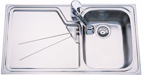 Macart Suter Il-90 Ένθετος Δεξιός Inox Σατινέ Μ90xΠ50cm Ασημί