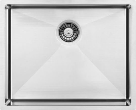 Macart Star/10 Ένθετος Νεροχύτης Inox Μ45xΠ40cm Ασημί