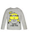 Minions Kids Blouse Long Sleeve grey