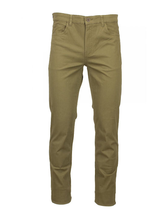 Leonardo Uomo Men's Trousers in Regular Fit Haki