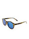 LondonBe Unisex Sunglasses with Brown Tartaruga Plastic Frame and Blue Lens LB79928511116