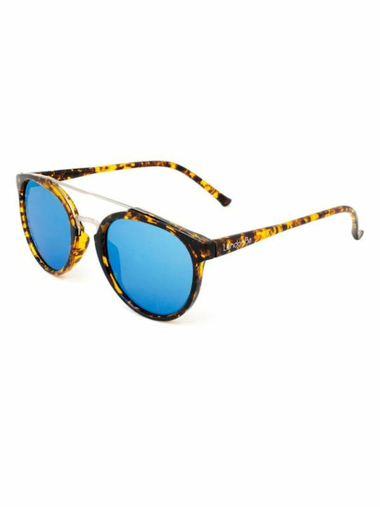 LondonBe Sonnenbrillen mit Braun Schildkröte Rahmen und Blau Linse LB7992851112390