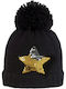 Kids Beanie Knitted Black