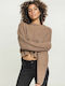 Damen Langarm Pullover Beige