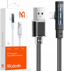 Mcdodo Winkel (90°) / Flach USB-A zu Lightning Kabel 36W Schwarz 2m (CA-3413)