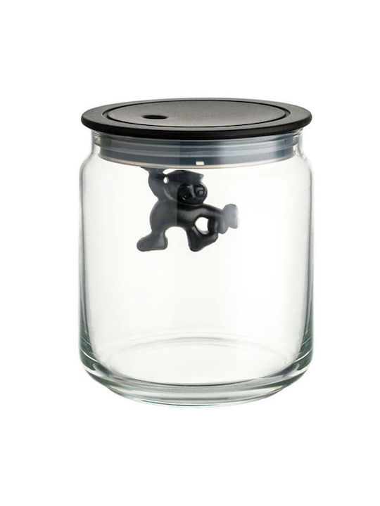 Alessi Set 1pcs Jars General Use with Lid Glass Black 700ml