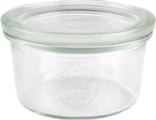 Weck Set of 12 General Use Transparent Glass Jars with Lid 165ml 12 Pieces
