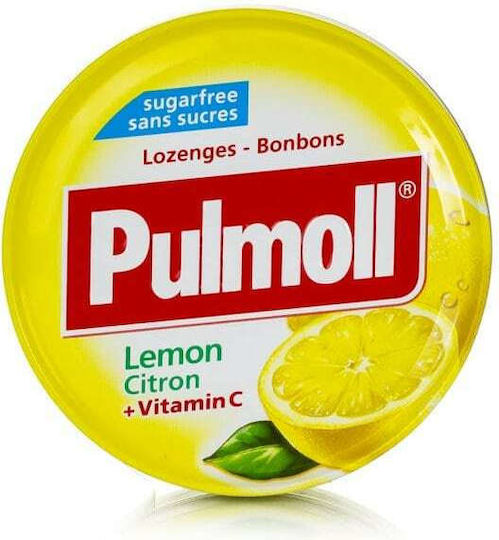 Pulmoll Lemon & Vitamin C Καραμέλες Χωρίς Ζάχαρη & Γλουτένη Λεμόνι 45gr