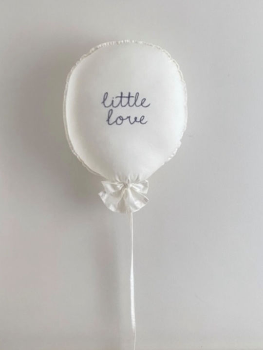 Bubbles Lover Decorațiune Suspendată pentru Copii Balon Alb din Țesătură 35x50cm