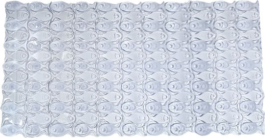 San Lorentzo Rutschfeste Badematte mit Saugnäpfen Transparent 35x70εκ.