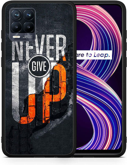 Smartfits Never Give Up Back Cover Μαύρο (OnePlus 8 ProRealme 8/8 Pro)