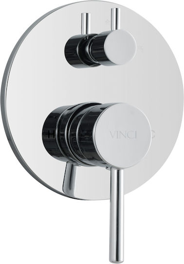 Vinci für Dusche 3 Ausgänge Silber