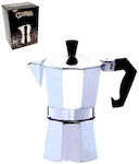 Homestyle Stovetop Espresso Pot for 6 Cups Silver