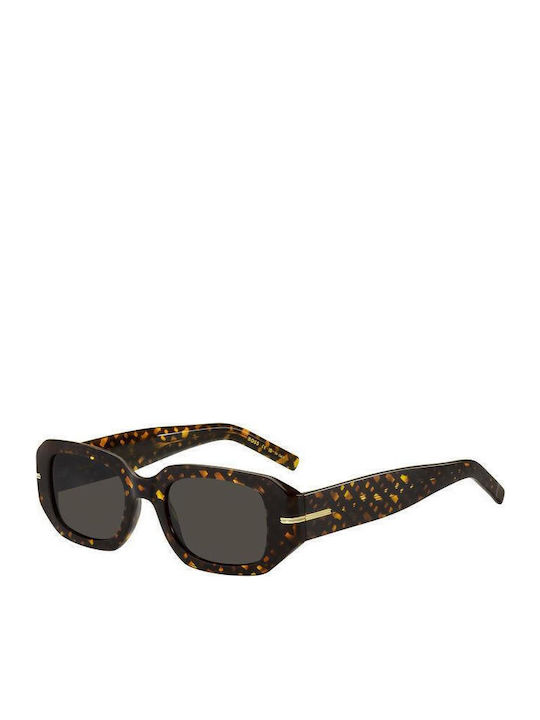 Boss Women's Sunglasses with Brown Tartaruga Pl...