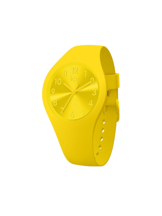 Ice Watch with Yellow Rubber Strap