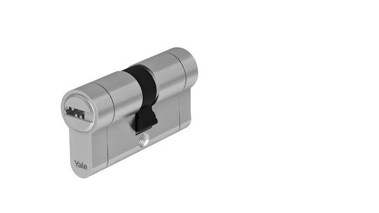 Yale Κύλινδρος Κλειδαριάς Ασφαλείας 60mm (30-30) με 5 Κλειδιά Ασημί