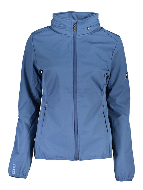 Squola Nautica Italiana Women's Short Sports Jacket for Winter Blue.