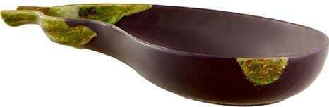 Bordallo Pinheiro Ceramic Decorative Platter Purple 25x11x3cm