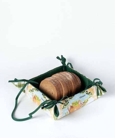 Silk Fashion Brotkasten Stoff Grün 35x35cm