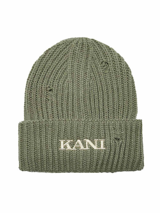 Karl Kani Beanie Unisex Σκούφος Πλεκτός σε Χακί χρώμα