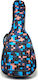 Crimson Suitcase Acoustic Guitar Multicolored