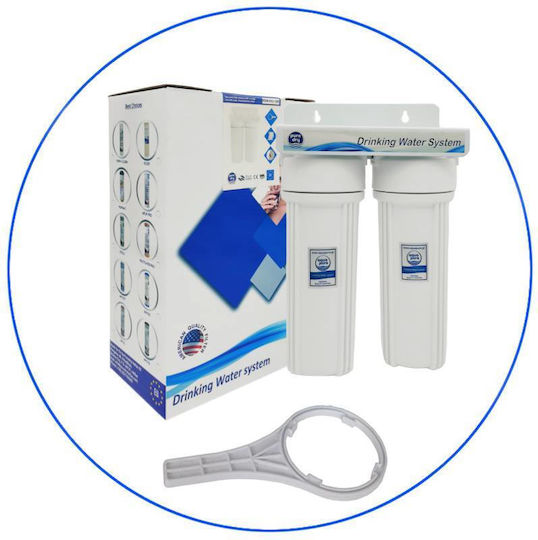 Puredry Water Filtration System Double Under Sink Micron ½" PDW-FH2 12W