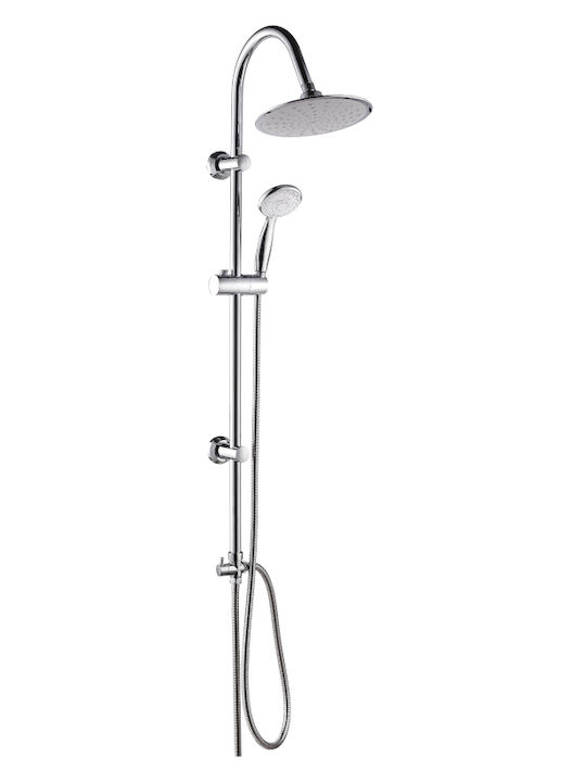 Homefit Duschsäule ohne Armatur Silber