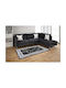 Marmo Carpet Cement Modern Bedroom Rugs Set Cement - Ανθρακί 100-1112-5 3pcs