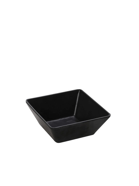 Tria Serving Bowl Round made of Melamine Black with Diameter 18cm