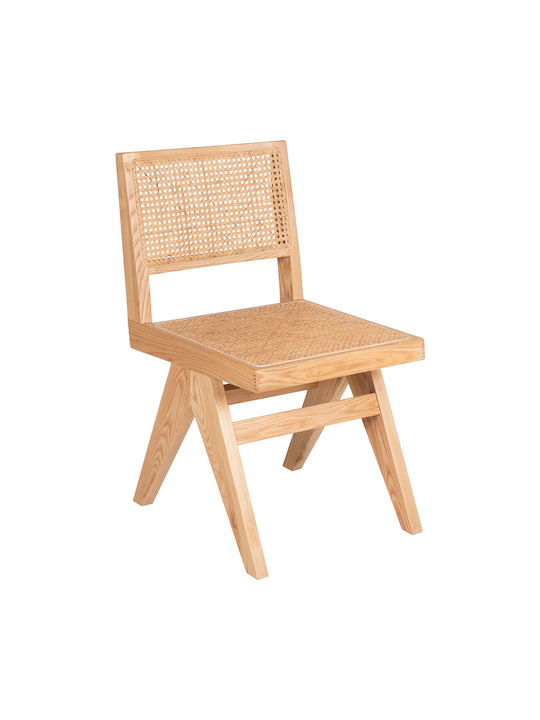 Fredrik Dining Room Wooden Chair Φυσικό Χρώμα 45x55.5x83cm