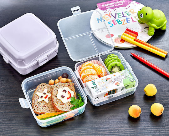 Viosarp Plastic Lunch Box Transparent 14x14cm