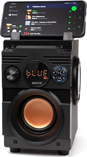 Squeak SQ1001 Bluetooth Speaker 20W with Radio and Battery Life up to 7 hours Black