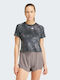 Adidas Essentials Aop Damen Sportlich T-shirt Blumen Gray