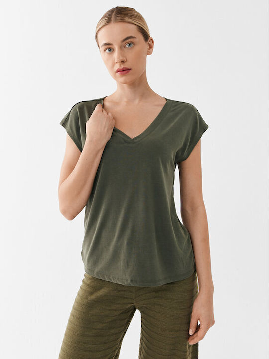 Only Women's Blouse Short Sleeve Green