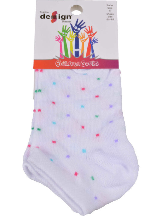 Design Socks Kinderstrümpfe Knöchelsocken Λευκό