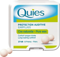 Quies Pure Wax Wax Earplugs White 16buc