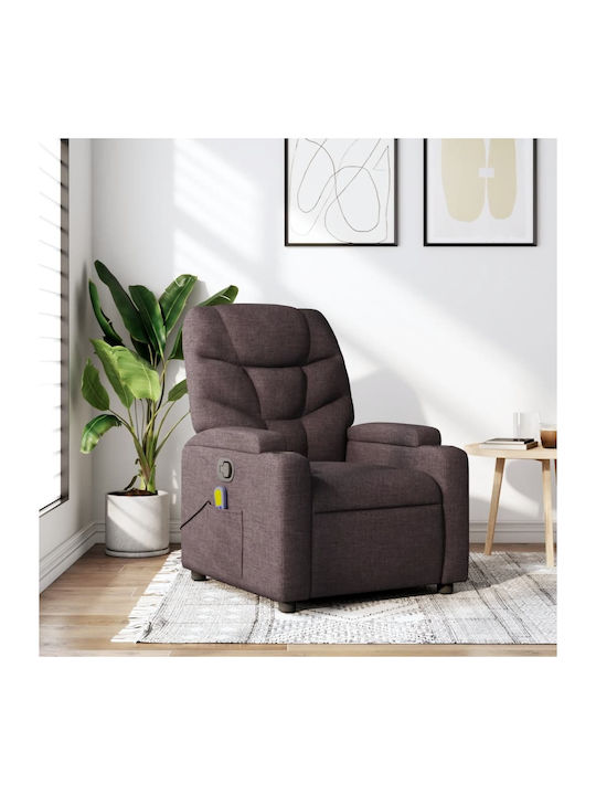 Relax Armchair Massage with Footstool Dark Brow...
