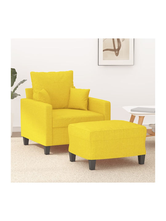 Sessel mit Fußhocker Open Yellow 78x77x80cm