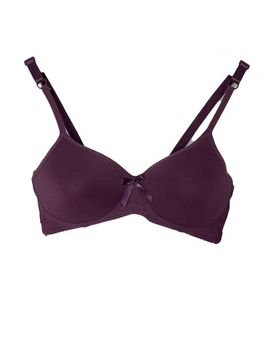 Lunna Triangle Triangle Bra with Light Padding without Underwire Bordeaux