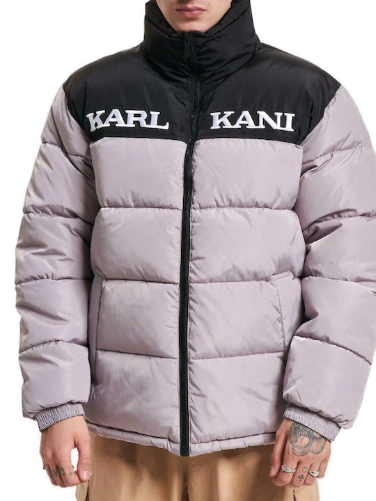 Karl Kani Retro Ανδρικό Χειμωνιάτικο Μπουφάν Puffer Γκρι