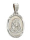 Xryseio Икони Детски Талисман с Дева Мария от Бяло злато 14K FL1139