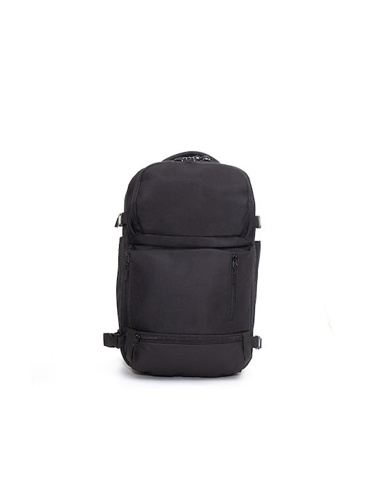 Ozuko Men's Fabric Backpack Waterproof with USB Port Black