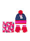 Minnie Mouse Kids Beanie Set with Scarf and Gloves Knitted Fuchsia
