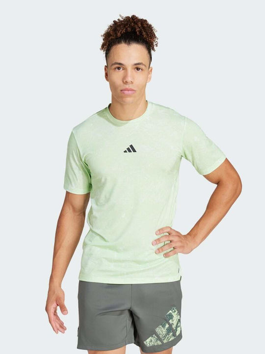 Adidas Power Workout T-shirt Bărbătesc cu Mânecă Scurtă Verde